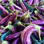 "Eggplants at The Kennebunk Farmers Market, #Maine" by jvdalton is licensed under CC BY-NC-SA 2.0.